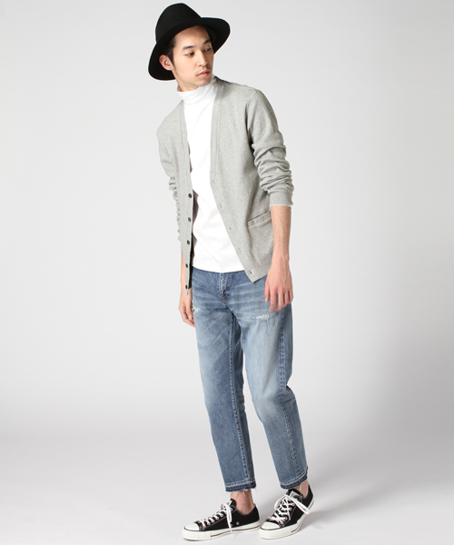 EDIFICE（エディフィス）の「◇セイケイスムースVカーデ（カーディガン/ボレロ・メンズ・ネイビー/マスタード/チャコールグレー/ホワイト・44/48/46）」の12枚目の写真