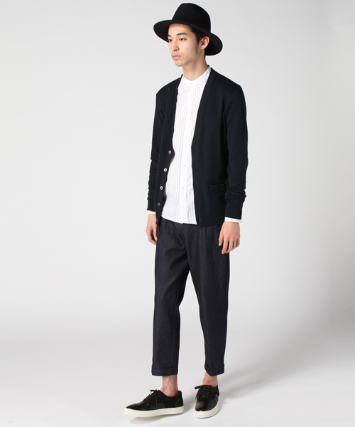 EDIFICE（エディフィス）の「◇セイケイスムースVカーデ（カーディガン/ボレロ・メンズ・ネイビー/マスタード/チャコールグレー/ホワイト・44/48/46）」の14枚目の写真