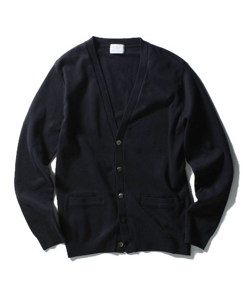 EDIFICE（エディフィス）の「◇セイケイスムースVカーデ（カーディガン/ボレロ・メンズ・ネイビー/マスタード/チャコールグレー/ホワイト・44/48/46）」の16枚目の写真