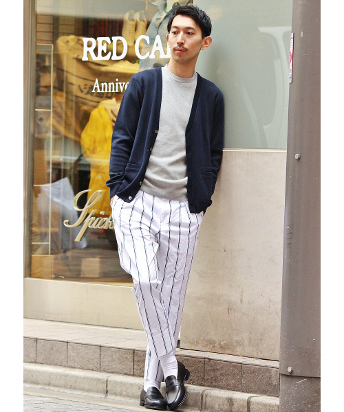 EDIFICE（エディフィス）の「◇セイケイスムースVカーデ（カーディガン/ボレロ・メンズ・ネイビー/マスタード/チャコールグレー/ホワイト・44/48/46）」の10枚目の写真