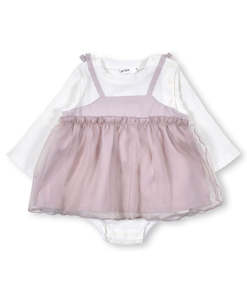 Slapslipbaby お揃い 切り替えチュールフリルキャミワンピースドッキングロンパースベビー 70 80cm ロンパース Slap Slip Baby スラップスリップベビー のファッション通販 Zozotown