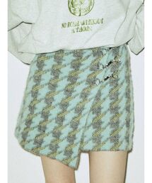 チェックパターンニットスカート【セットアップ対応】