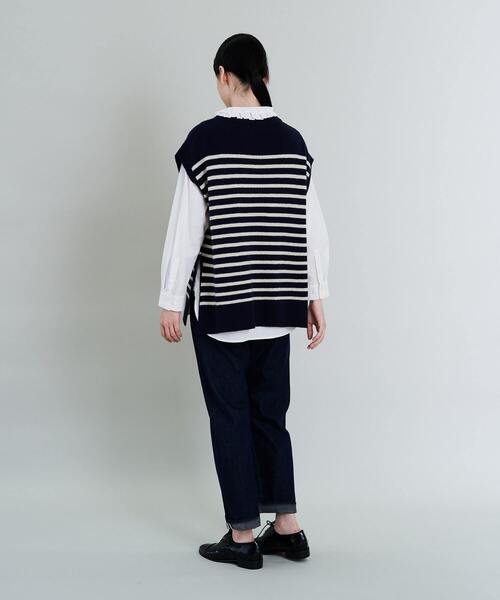 conges payes ADIEU TRISTESSE（コンジェ ペイエ アデュートリステス）の「ラムナイロンマリンボーダーベスト（ベスト・レディース・ベージュ系その他/ブルー系その他・FREE）」の11枚目の写真