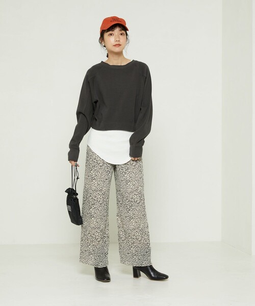 FREAK'S STORE（フリークスストア）の「サカリバリメイク風カーディガン(2wayカーディガン)（カーディガン/ボレロ・レディース・チャコールグレー/オフホワイト/オリーブ/ピンク・ﾌﾘ-）」の19枚目の写真