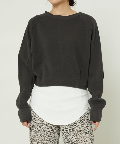 FREAK'S STORE（フリークスストア）の「サカリバリメイク風カーディガン(2wayカーディガン)（カーディガン/ボレロ・レディース・チャコールグレー/オフホワイト/オリーブ/ピンク・ﾌﾘ-）」の15枚目の写真