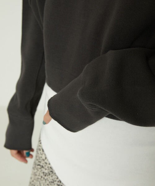 FREAK'S STORE（フリークスストア）の「サカリバリメイク風カーディガン(2wayカーディガン)（カーディガン/ボレロ・レディース・チャコールグレー/オフホワイト/オリーブ/ピンク・ﾌﾘ-）」の8枚目の写真