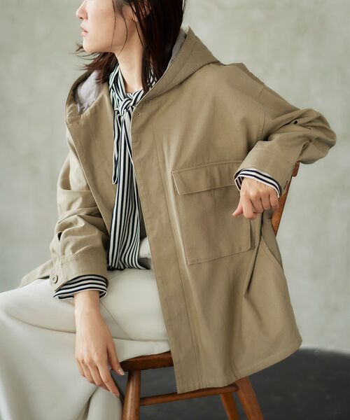 le.coeur blanc(ルクールブラン)の「キルティングコンビミリタリージャケット(ミリタリージャケット・レディース・ベージュ/カーキオリーブ・38)」の20枚目の写真