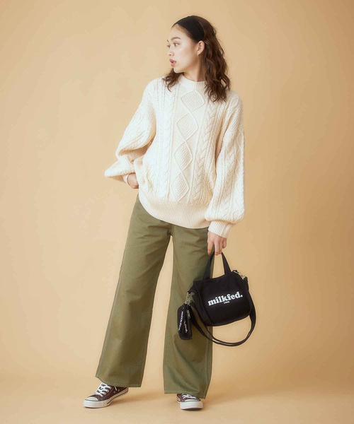 MILKFED.（ミルクフェド）の「PAINTER PANTS（カーゴパンツ・レディース・オリーブ/グレー/ブラック・S/M）」の19枚目の写真