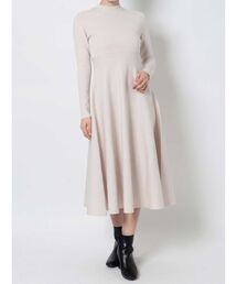 MERCURYDUO | 【To/】ハイツイストスタンドカラーロングスリーブニットワンピース(ワンピース)