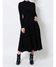 MERCURYDUO | 【To/】ハイツイストスタンドカラーロングスリーブニットワンピース(ワンピース)