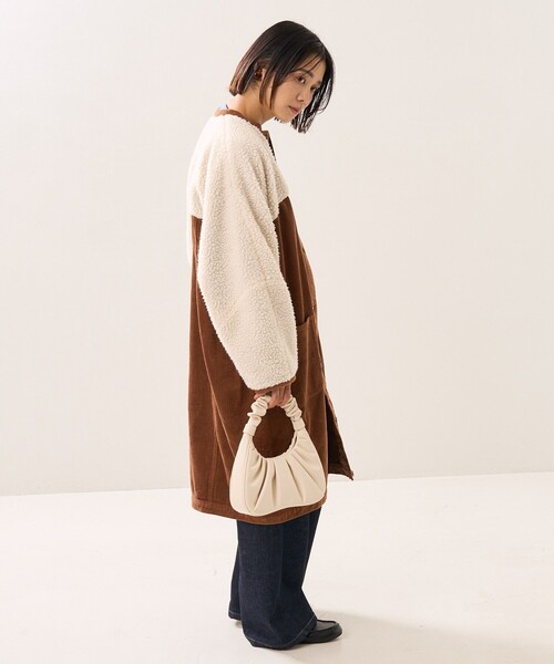 FREAK'S STORE（フリークスストア）の「CIMARRON JEANS × FREAK'S STORE/シマロンジーンズ 別注boa volume sleeve  jacket/別注ボアボリュームスリーブジャケット（その他アウター・レディース・サックスブルー/ブラウン・ﾌﾘ-）」の13枚目の写真