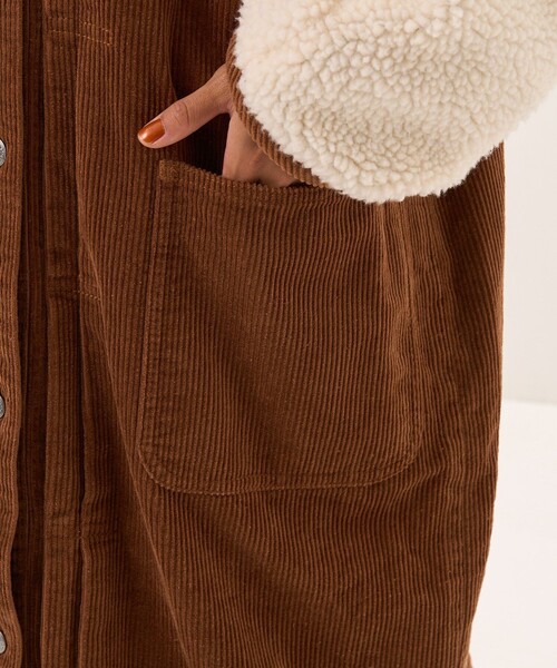 FREAK'S STORE（フリークスストア）の「CIMARRON JEANS × FREAK'S STORE/シマロンジーンズ 別注boa volume sleeve  jacket/別注ボアボリュームスリーブジャケット（その他アウター・レディース・サックスブルー/ブラウン・ﾌﾘ-）」の14枚目の写真