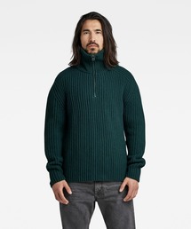 G-STAR | CHUNKY SKIPPER KNITTED SWEATER/ハーフジップセーター(ニット/セーター)