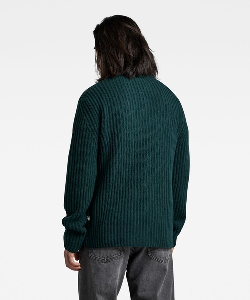 G-STAR（ジースター）の「CHUNKY SKIPPER KNITTED SWEATER/ハーフジップセーター（ニット/セーター・メンズ・グリーン系その他・LARGE/MEDIUM/SMALL/X-LARGE/X-SMALL）」の3枚目の写真