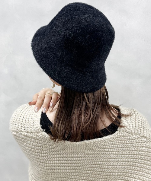 natural couture（ナチュラルクチュール）の「シャギーバスケットハット（ハット・レディース・モカ/ライトベージュ/ブラック・FREE）」の15枚目の写真