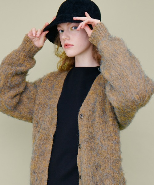 natural couture（ナチュラルクチュール）の「シャギーバスケットハット（ハット・レディース・モカ/ライトベージュ/ブラック・FREE）」の6枚目の写真