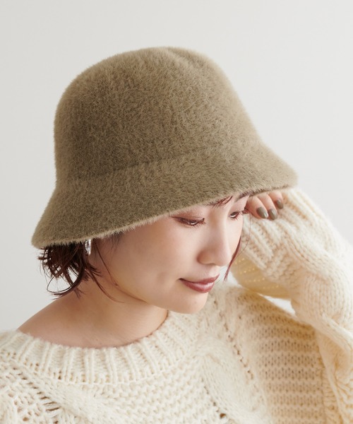 natural couture（ナチュラルクチュール）の「シャギーバスケットハット（ハット・レディース・モカ/ライトベージュ/ブラック・FREE）」の17枚目の写真