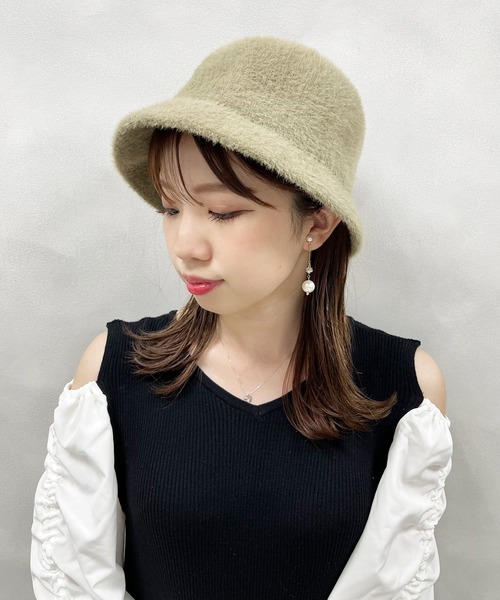 natural couture（ナチュラルクチュール）の「シャギーバスケットハット（ハット・レディース・モカ/ライトベージュ/ブラック・FREE）」の18枚目の写真