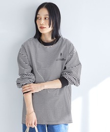 U.S. POLO ASSN. /ユーエスポロアッスン 別注 オーバーサイズ 刺繍ロゴリンガー配色ロングTシャツ