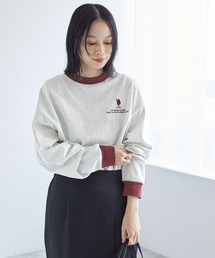 U.S. POLO ASSN. | U.S. POLO ASSN. /ユーエスポロアッスン 別注 オーバーサイズ 刺繍ロゴリンガー配色ロングＴシャツ(Tシャツ/カットソー)