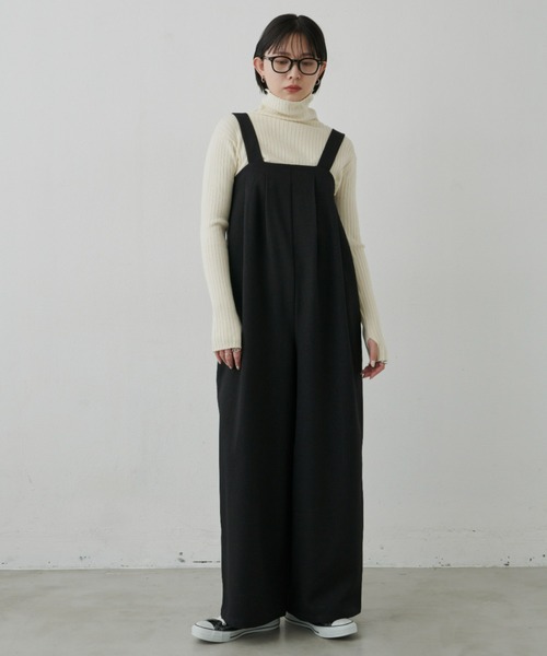 Aunt Marie's(アントマリーズ)の「ベルトオールインワン(つなぎ/オールインワン・レディース・ブラック/モカ/ライトベージュ/ライトグレー・マルチサイズ)」の5枚目の写真