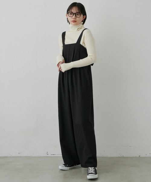 Aunt Marie's(アントマリーズ)の「ベルトオールインワン(つなぎ/オールインワン・レディース・ブラック/モカ/ライトベージュ/ライトグレー・マルチサイズ)」の7枚目の写真