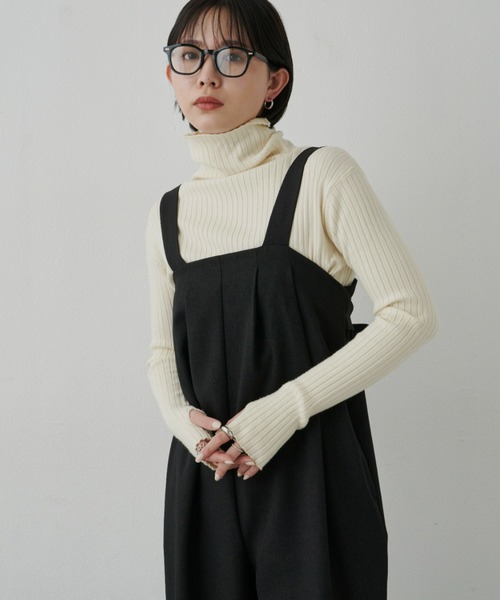 Aunt Marie's(アントマリーズ)の「ベルトオールインワン(つなぎ/オールインワン・レディース・ブラック/モカ/ライトベージュ/ライトグレー・マルチサイズ)」の10枚目の写真