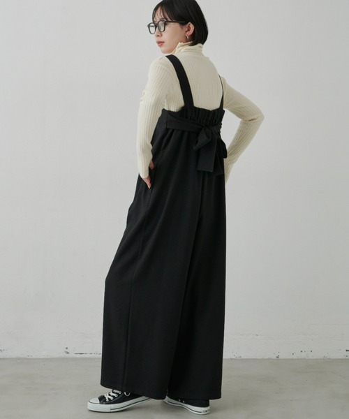 Aunt Marie's(アントマリーズ)の「ベルトオールインワン(つなぎ/オールインワン・レディース・ブラック/モカ/ライトベージュ/ライトグレー・マルチサイズ)」の9枚目の写真