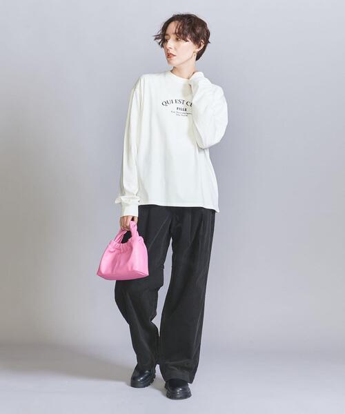 BEAUTY&YOUTH UNITED ARROWS(ビューティーアンドユースユナイテッドアローズ)の「ロゴプリント ルーズ ロングスリーブ Tシャツ(Tシャツ/カットソー・レディース・ホワイト/クリーム・FREE)」の8枚目の写真