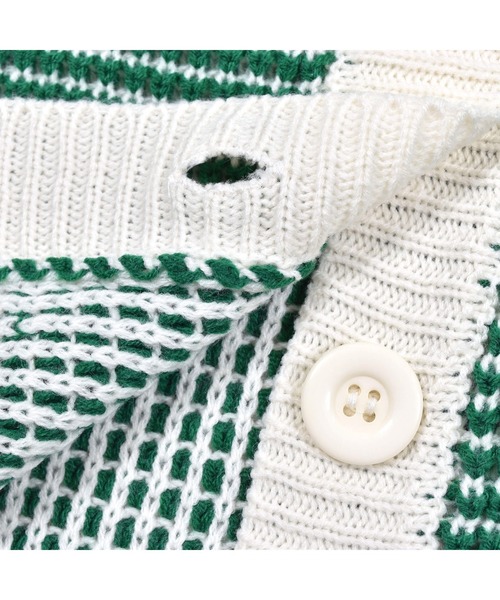 ZIDDY（ジディ）の「ZIDDY/ワッフル編2WAYカーディガン(130~160cm)（カーディガン/ボレロ・キッズ・グリーン/ブラック・160/150/140/130）」の20枚目の写真