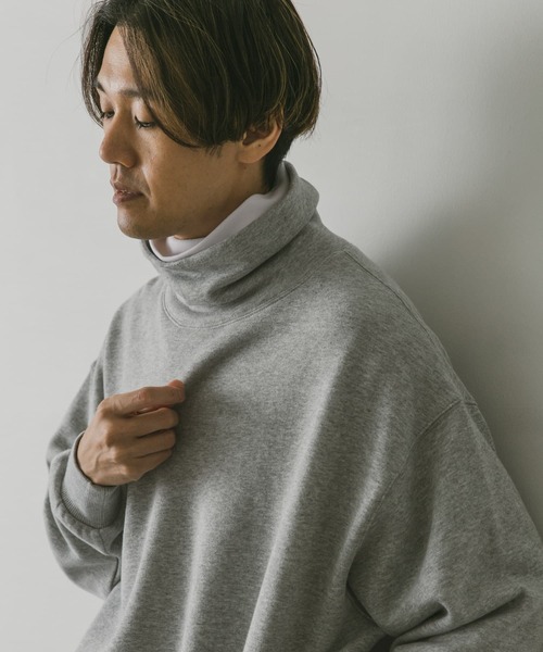 URBAN RESEARCH DOORS（アーバンリサーチドアーズ）の「『UR TECH』裏起毛モックネックスウェット（スウェット・メンズ・グレー系その他/チャコールグレー/グリーン/ブルー・X-LARGE/LARGE/MEDIUM）」の5枚目の写真