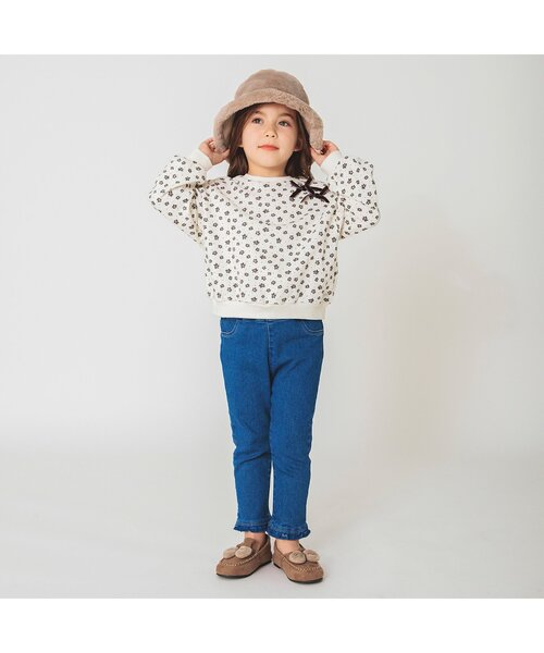 apres les cours(アプレレクール)の「ファーリボンモカシン(モカシン/デッキシューズ・キッズ・ブラウン/アイボリー・14/19/20/18/17/15 /16)」の10枚目の写真