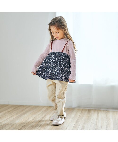 apres les cours(アプレレクール)の「ファーリボンモカシン(モカシン/デッキシューズ・キッズ・ブラウン/アイボリー・14/19/20/18/17/15 /16)」の7枚目の写真