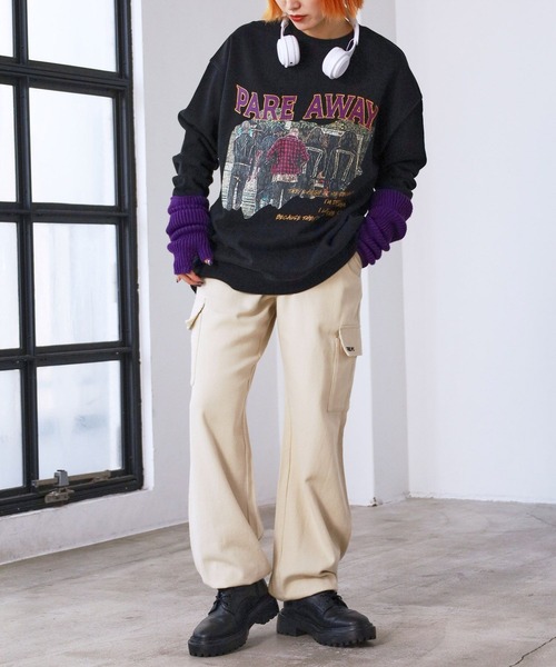 PBLIM（ページボーイリム）の「PAGEBOYLIM/WEB限定ロックグラフィックスウェット（スウェット・レディース・ブラック/パープル/オフホワイト・MEDIUM/LARGE）」の15枚目の写真