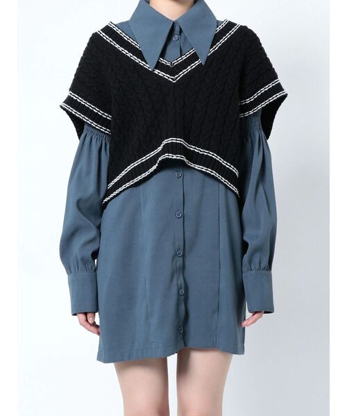 EMODA(エモダ)の「ディープVネックベスト(ベスト・レディース・ホワイト/グリーン/ブラック・FREE)」の20枚目の写真