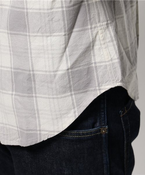JOURNAL STANDARD（ジャーナルスタンダード）の「シャンブレーチェックレギュラーカラーシャツ # （シャツ/ブラウス・メンズ・ライトグレー/コバルトブルー/ライトグリーン・LARGE/MEDIUM）」の11枚目の写真