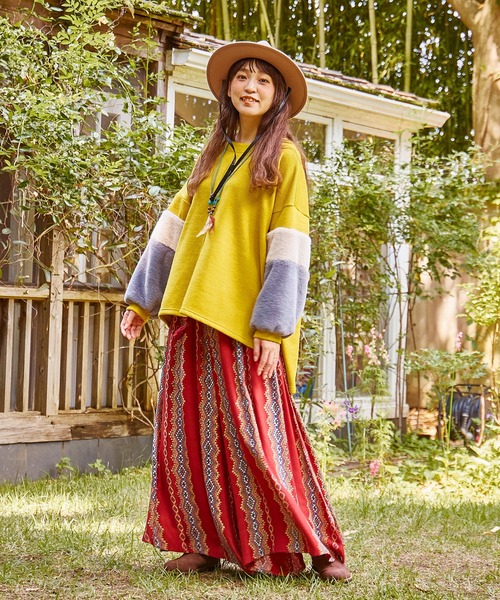 チャイハネ（チャイハネ）の「【チャイハネ】ミゼナファースリーブトップス（その他トップス・レディース・ブラック/グレー/イエロー・FREE）」の18枚目の写真