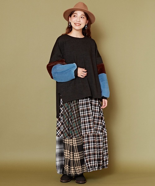 チャイハネ（チャイハネ）の「【チャイハネ】ミゼナファースリーブトップス（その他トップス・レディース・ブラック/グレー/イエロー・FREE）」の6枚目の写真