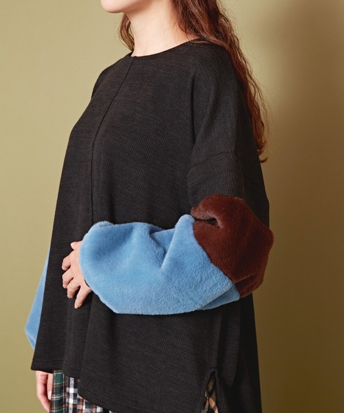 チャイハネ（チャイハネ）の「【チャイハネ】ミゼナファースリーブトップス（その他トップス・レディース・ブラック/グレー/イエロー・FREE）」の10枚目の写真