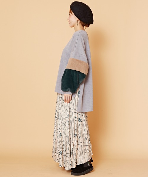 チャイハネ（チャイハネ）の「【チャイハネ】ミゼナファースリーブトップス（その他トップス・レディース・ブラック/グレー/イエロー・FREE）」の13枚目の写真