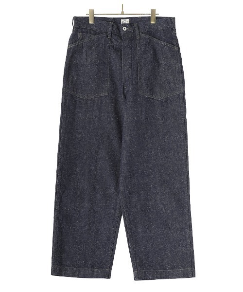 GOLD（ゴールド）の「東洋エンタープライズ GOLD / ゴールド：RECYCLED WASTE SUVIN COTTON YARN 11oz. DENIM ARMY TROUSERS：22B-GL42332[MUS]（デニムパンツ・メンズ・ネイビー・M）」の13枚目の写真