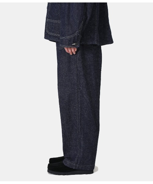 GOLD（ゴールド）の「東洋エンタープライズ GOLD / ゴールド：RECYCLED WASTE SUVIN COTTON YARN 11oz. DENIM ARMY TROUSERS：22B-GL42332[MUS]（デニムパンツ・メンズ・ネイビー・M）」の5枚目の写真