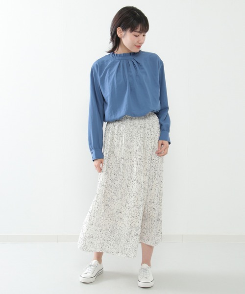 ikka(イッカ)の「襟フリル2WAYブラウス(シャツ/ブラウス・レディース・オレンジ/ネイビー/ホワイト/ブルー/オフホワイト・S/M/L)」の22枚目の写真