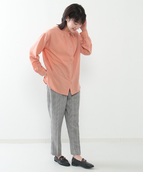 ikka(イッカ)の「襟フリル2WAYブラウス(シャツ/ブラウス・レディース・オレンジ/ネイビー/ホワイト/ブルー/オフホワイト・S/M/L)」の12枚目の写真