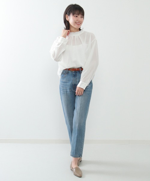 ikka(イッカ)の「襟フリル2WAYブラウス(シャツ/ブラウス・レディース・オレンジ/ネイビー/ホワイト/ブルー/オフホワイト・S/M/L)」の15枚目の写真