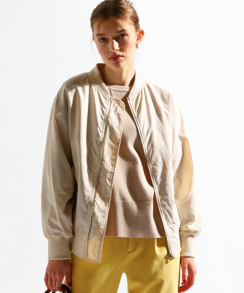 THE SHOP TK （ザ ショップ ティーケー ）の「◆【ヒルナンデス！で紹介】リブブルゾン（ブルゾン・レディース・ブラック/アイボリー・12/13）」の3枚目の写真