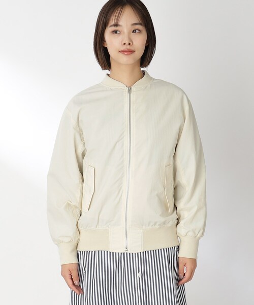 THE SHOP TK （ザ ショップ ティーケー ）の「◆【ヒルナンデス！で紹介】リブブルゾン（ブルゾン・レディース・ブラック/アイボリー・12/13）」の6枚目の写真