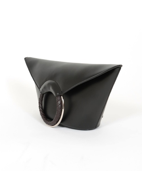 Three Four Time（ｽﾘｰﾌｫｰﾀｲﾑ）の「【cache cache / カシュカシュ】変形PUクラッチバッグ（クラッチバッグ・レディース・ブラック/ラベンダー・FREE）」の13枚目の写真