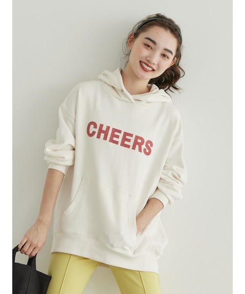 AMERICAN HOLIC(アメリカンホリック)の「ロゴスウェットパーカー(スウェット・レディース・ライトグレー系2/オフホワイト/ピンク/イエロー・M/L)」の2枚目の写真