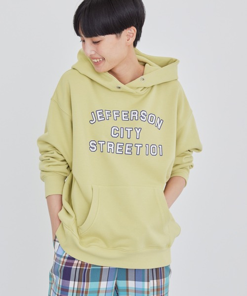 AMERICAN HOLIC(アメリカンホリック)の「ロゴスウェットパーカー(スウェット・レディース・ライトグレー系2/オフホワイト/ピンク/イエロー・M/L)」の1枚目の写真